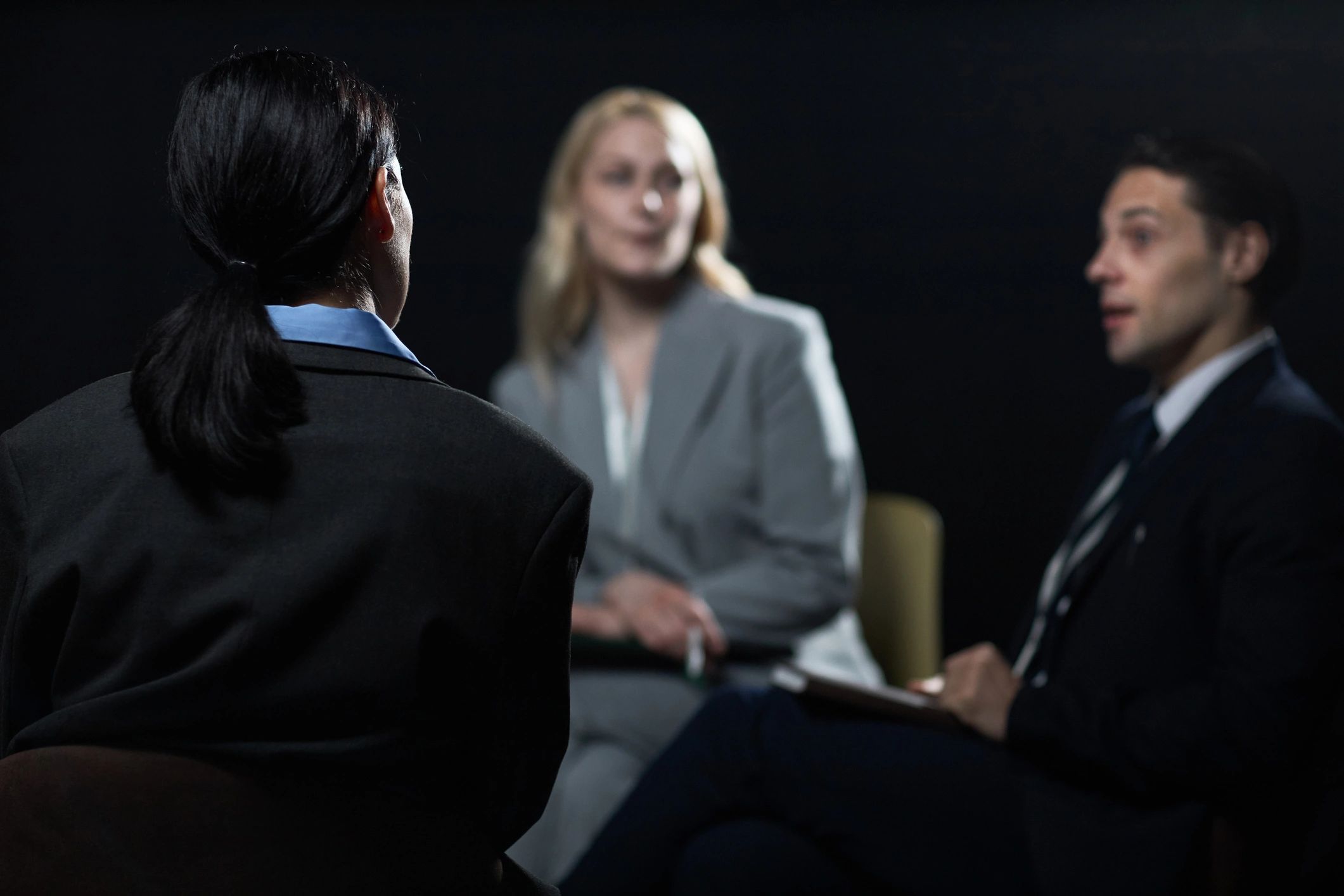 Business interview with recruiters and candidate